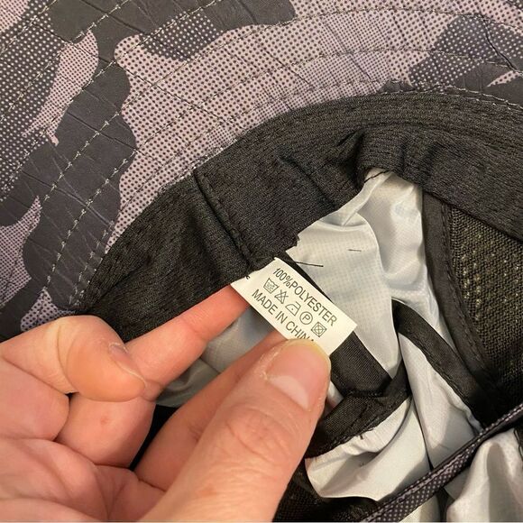 Men Women Fishing Sun Waterproof Wide Brim black gray camo hat NEW - Picture 4 of 9